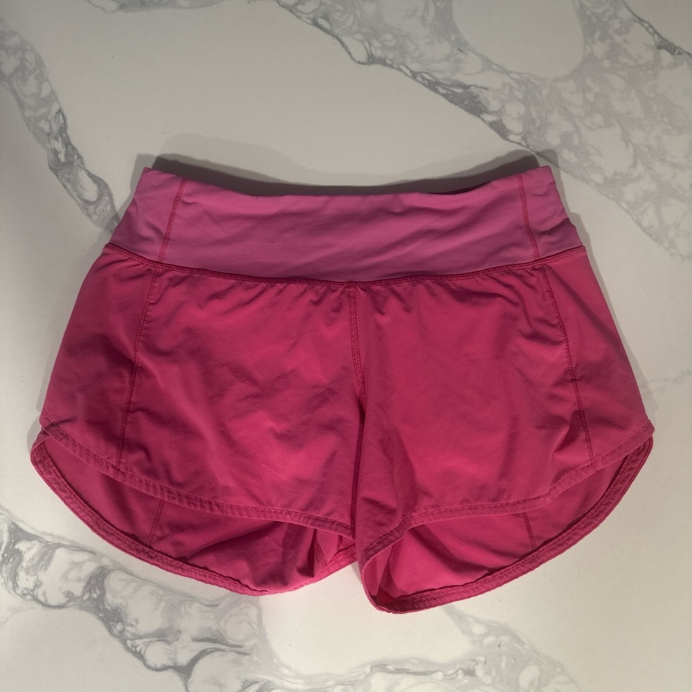 Pink Lululemon Speed up shorts